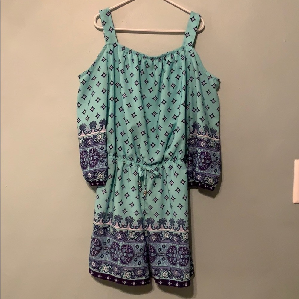 My Michelle Girls | Girls Blue Romper